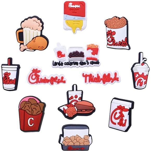 Shoes - Chick-Fil-A Food Shoe Charms For Crocs